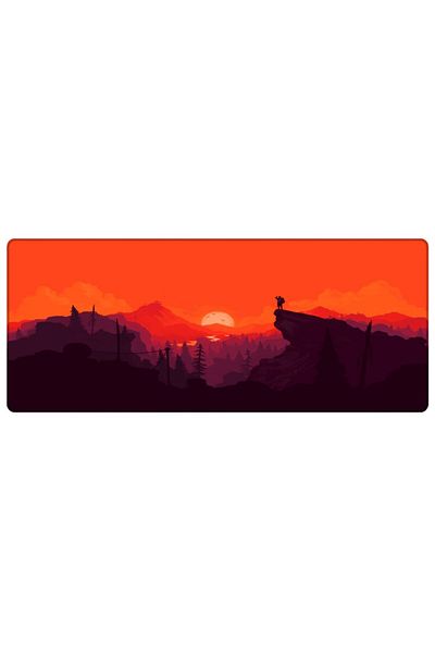 PORGE Gaming Mouse Pad 70x30 Xl Sunset Landscape Large Gamer Mousepad
