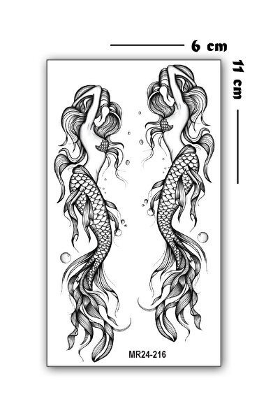 Jet Online Deniz Kızı Minimal Geçici Dövme