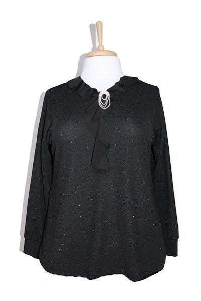 Luster Black Tunic - Skirted Top Design