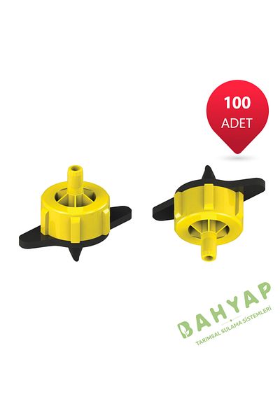 Bahyap 16 Lt/h Pressure Adjustable Dripper Dripper - 100 Pieces