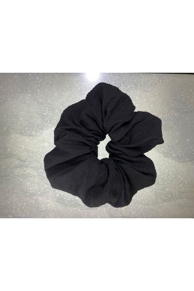 MOIS ACS Siyah Kumaş Lastikli Kadın Simit Saç Tokası Hediyeanneler Günü