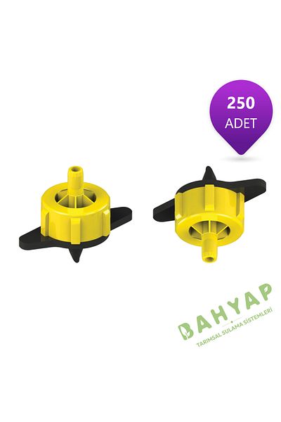 Bahyap 16 Lt/h Pressure Adjustable Dripper - 250 Pieces