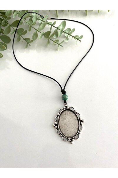 canan dizayn قلادة إيبوكسي معدنية - تصميم خاص مرآة