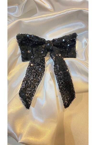 MOIS ACS Siyah Pul Pul Payet Fiyonk Model Otomatik Klipsli Kadın Saç Toka Tas...