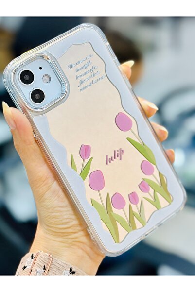 Go Aksesuar Iphone 11 Compatible Mirrored Design Anti Impact Silicone Case