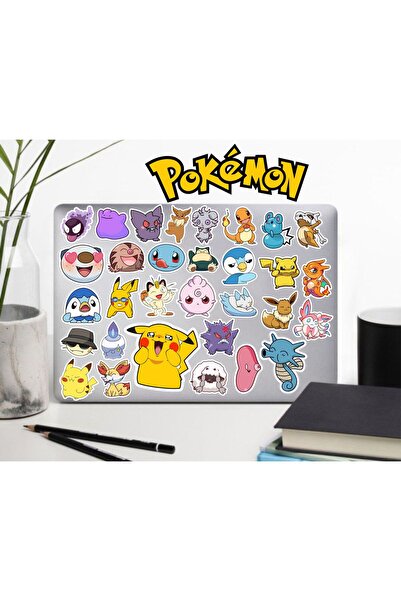 BENİMSER REKLAM Pokemon Seri 3 Sticker Telefon Laptop Notebook Tablet Defter ...