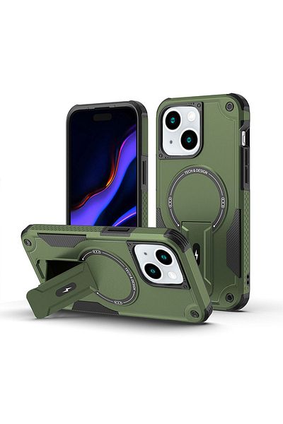 OSG حافظة متوافقة مع هاتف iPhone 15 Plus و14 Plus ممتصة للصدمات بتصميم أنيق مع إطار كاميرا