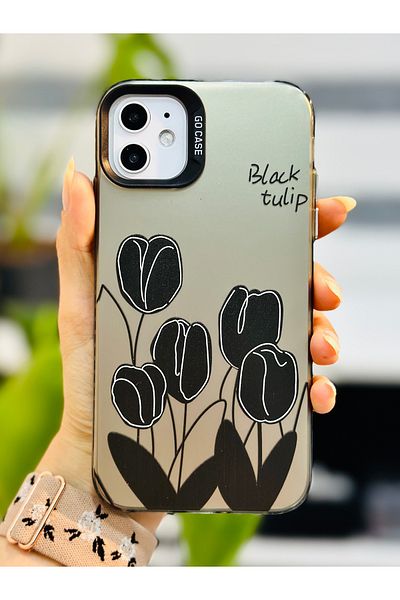 Go Aksesuar متوافق مع هاتف Iphone 11 (12 عرض) حافظة من السيليكون الكهربائي المعدني المطبوع بدون بصمات أصابع