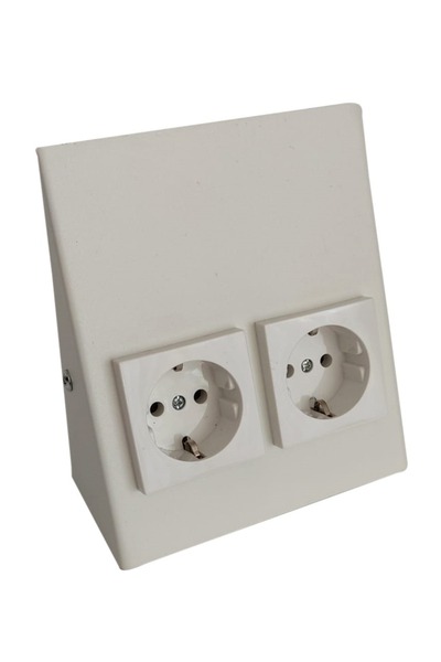 yigitled dolap altı ikili priz beyaz kasa
