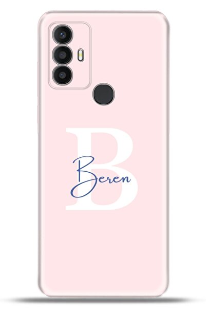 TCL 30 Se Kapak Hd Dizayn Silikon Kişiye Özel Kılıf Isim Harf Zao Pembe - B