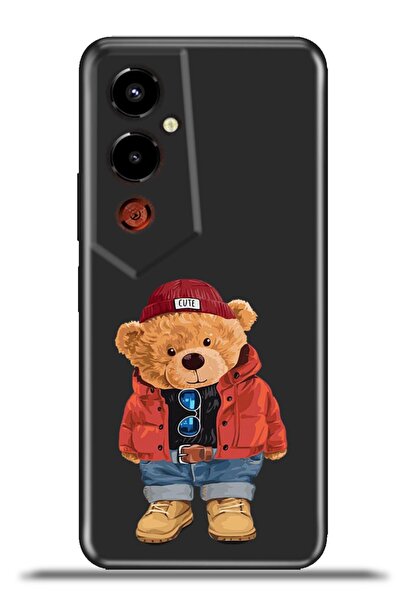 TECNO Pova 4 Kapak HD Renkli Dizayn Silikon Kılıf - Teddy Bear