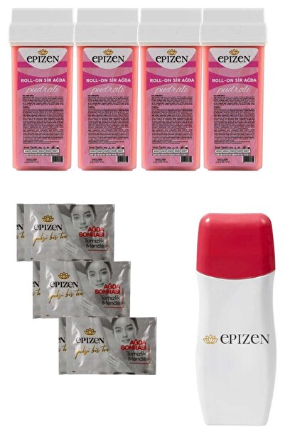 EPİZEN Roll-On Kartuş Ağda Seti + Kartuş Isıtıcı + Temizleme Mendili