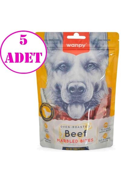 Wanpy Marbled Köpek Ödül Et Parçaları 100 gr 5 Ad