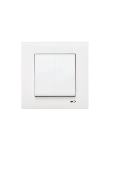 VİKO Beyaz Kare İkili Komitatör İkili Düğme