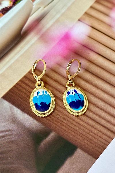 Trendy Butik الفيروز نموذج البوهيمي الأقراط