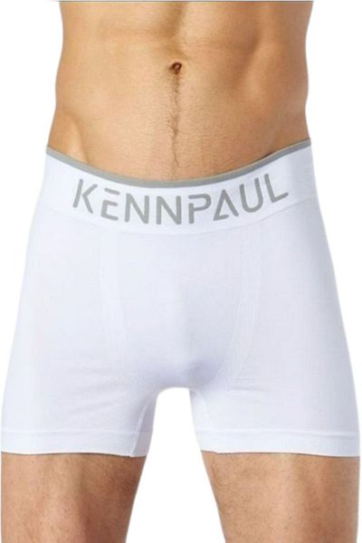 Kennpaul Ανδρικό Λευκό Μικροΐνες Lycra Ευέλικτο Μπόξερ χωρίς ραφή