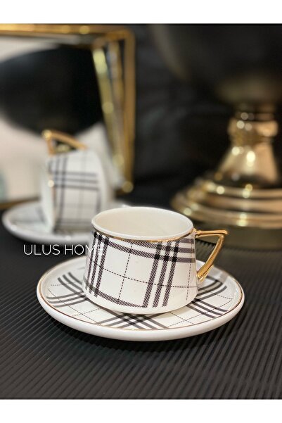 Ulusella طقم فناجين قهوة تركية منقوشة مكون من قطعتين - Ems-english Nation Home