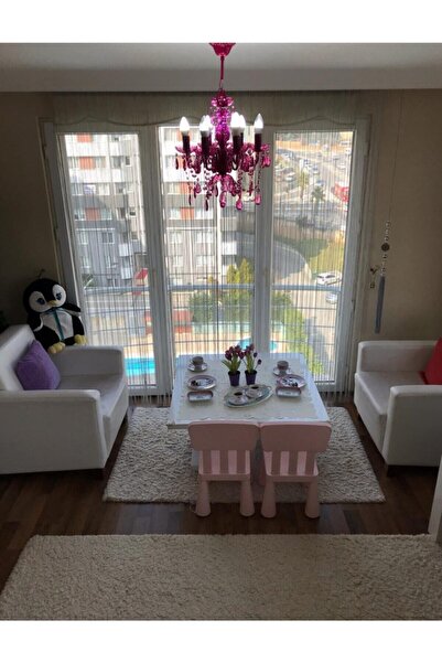 Bun Design Fuşya Taşlı Akrilik Küçük Avize