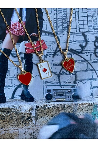 Fiamoss Kadın Altın Kaplama Best Friend Kolye Seti / 3'Lü Set Kolye