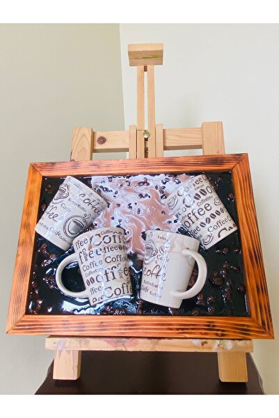 ArtisticDesigns KAHVE ÇEKİRDEKLİ ŞIK TASARIMLI EPOKSİ TABLO SANATI