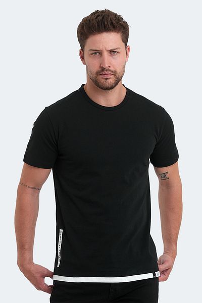 Slazenger Μαύρο ανδρικό μπλουζάκι VISITOR