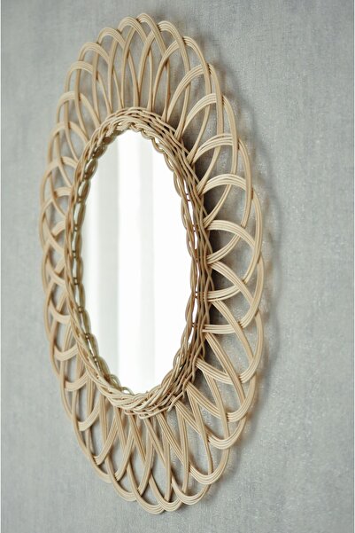Fesleğence dekor Rattan Bambu Ayna