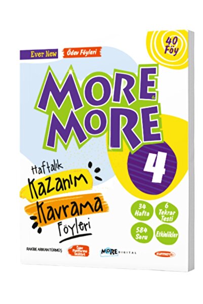 Kurmay Elt Yayınları 4 More&more Haftalık Kazanım Kavrama Föyleri (40 Föy)