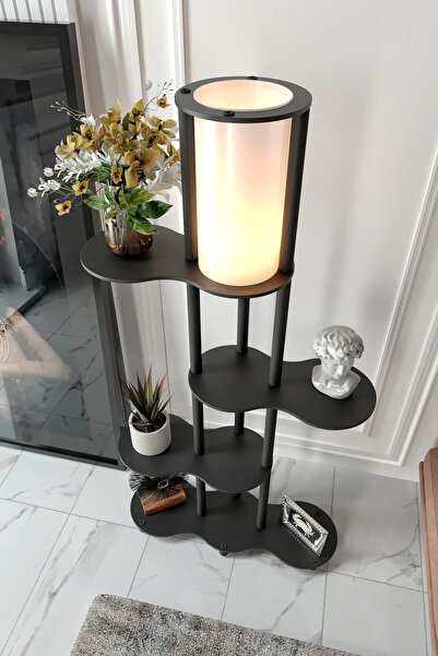 messer YENİ TRAVERS RAFLI LAMBADER SİYAH