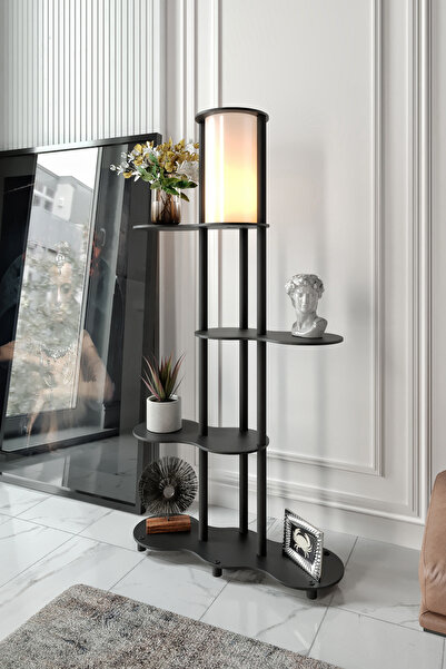 messer YENİ TRAVERS RAFLI LAMBADER SİYAH