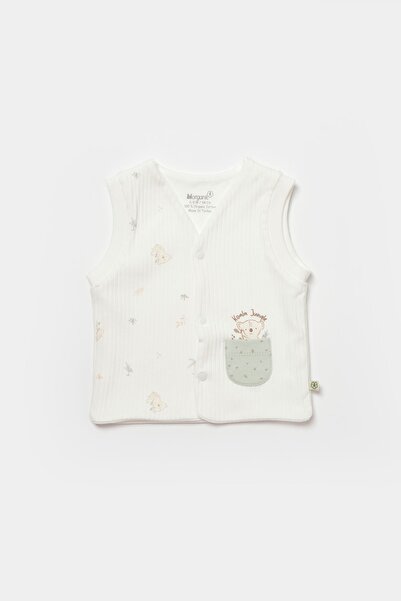 Biorganic Koala Jungle Combed Cotton Double Layer Baby Vest