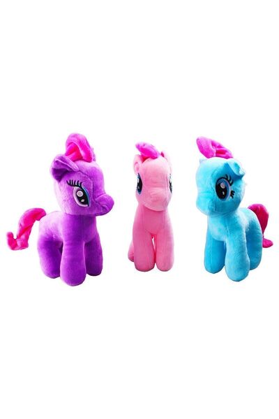 Toys Mavi Renk 20 Cm Sevimli Pelüş At 1 Adet