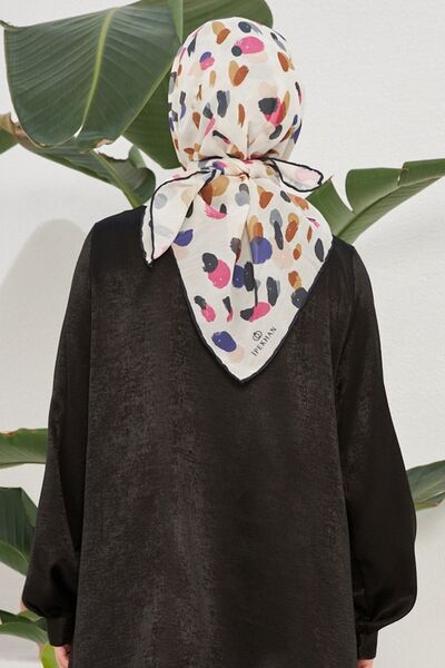 İpekhan Φουλάρι από βαμβακερό βισκόζη Pebble Fuchsia