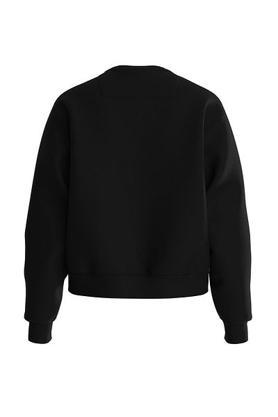 Guess Women's Brand Logo Cotton Black Sweatshirt Suitable for Daily Use W2YQ16KBA10-JBLK