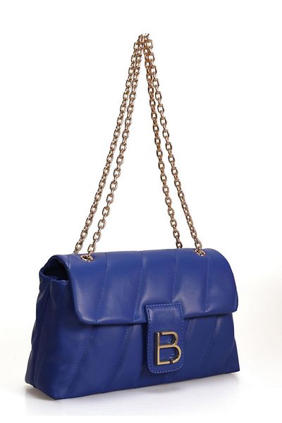 Lucky Bees Gemusterte Damen Hand- und Schultertasche mit Kettenriemen