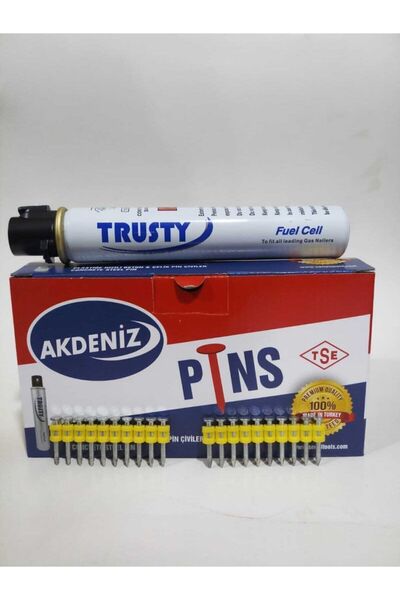 Akdeniz Metal Beton 2.9x32 Mm Pin Çiviler 1000 Çivi Gaz