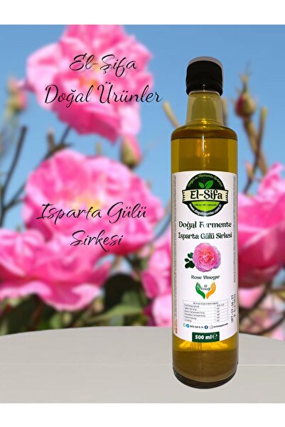 El-Şifa Doğal Ürünler 100% Doğal Fermente Isparta Gül Sirkesi / Rosa Damascen...