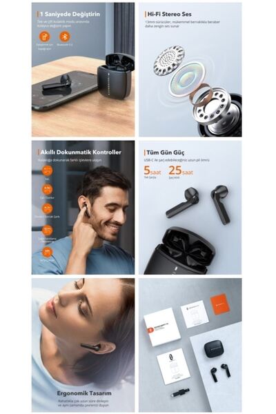 TaoTronics Soundliberty 92 Hi-Fi Stereo Şarj Kılıflı IPX8 Bluetooth Kulaklık