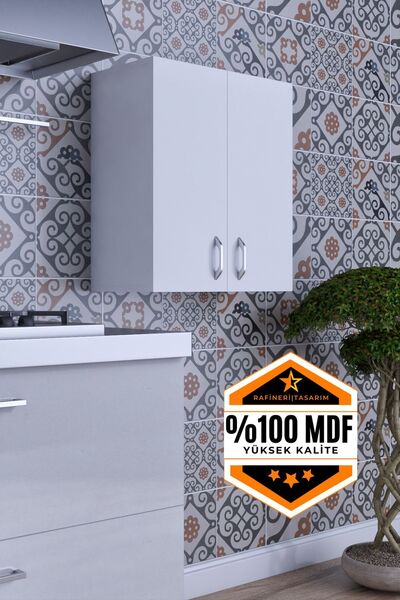 rafineritasarım Rafineri Moza Çok Amaçlı Dolap Kapaklı Mutfak Balkon Banyo Mdf