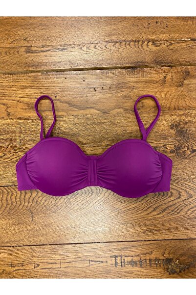 BICCA Καλοκαιρινή σειρά μπικίνι με στήριγμα πίσω, με επένδυση Push Up, με επένδυση με στήθος, γυναικείο μπλουζάκι μωβ