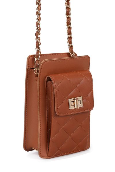 Lucky Bees Damen-Schultertasche mit Kettenriemen