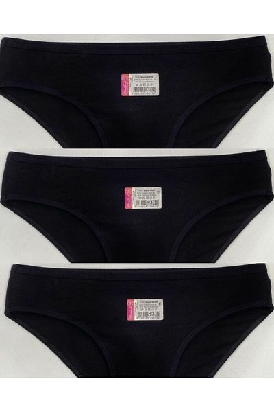 Yaldızlı Black Bikini Panties - Set of 6