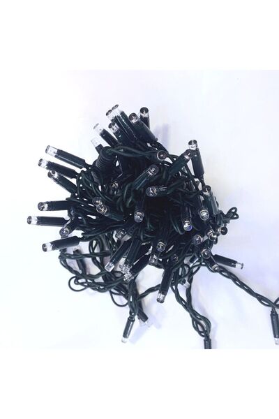 Sunlight Dış Mekan Led Aydınlatma 10m Ağaç Işığı 100l Yeşil Kablo Amber Işık