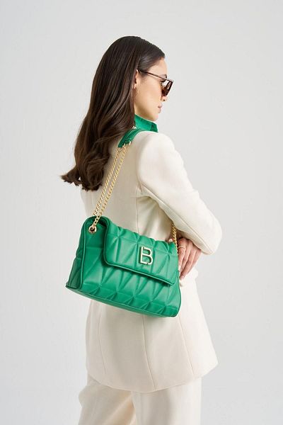 Lucky Bees Gemusterte Hand- und Schultertasche für Damen mit Kettenriemen