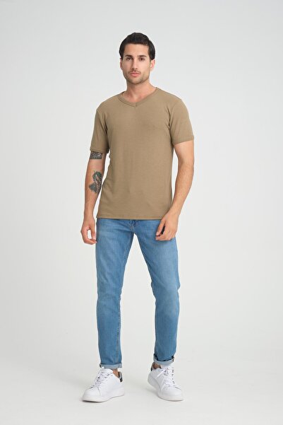 ALEXANDERGARDI Μπλουζάκι με ραβδώσεις με λαιμόκοψη - κανονική εφαρμογή (E24-7...