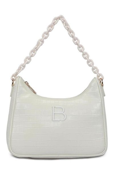 Lucky Bees Gemusterte Hand- und Schultertasche für Damen mit Kettenriemen