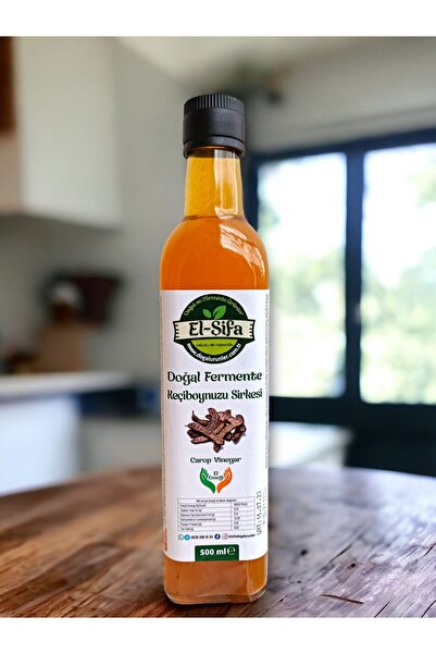 100% Doğal Fermente Keçiboynuzu Sirkesi 500ml Cam Şişe