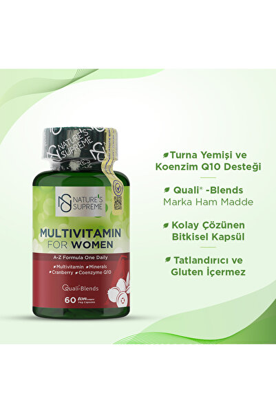 Nature's Supreme Multivitamin For Women 60 Kapsül - Aromasız