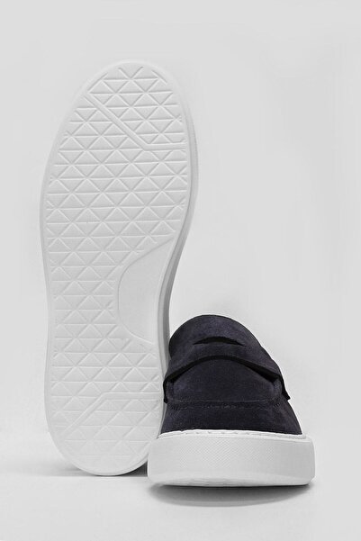Lufian Hakiki Deri Erkek Günlük Lacivert Sneaker