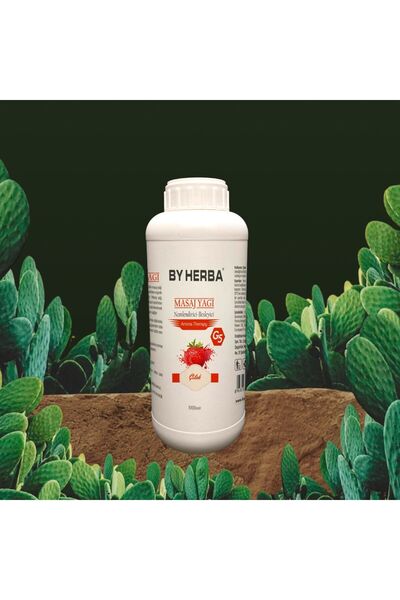 By Herba 1 لتر زيت تدليك عطري مريح بنكهة الفراولة - مرطب