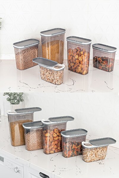 Vienev 4-Piece Sliding Lid Erzak Container 2700 Ml